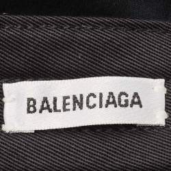 Pre Owned Balenciaga Grey Embroidered Logo Cotton Classic Baseball Cap 