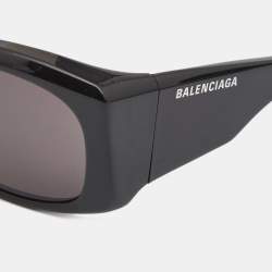 Balenciaga Black Rectangular Sunglasses