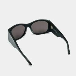 Balenciaga Black Rectangular Sunglasses