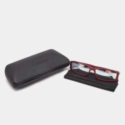 Balenciaga Red Mirror Rectangular Sunglasses