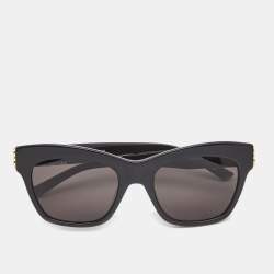 Pre Owned Balenciaga Black BB Logo Cat Eye Sunglasses