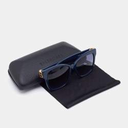 Pre Owned Balenciaga Navy Blue/ Navy Blue Gradient BB0102SA Butterfly Sunglasses