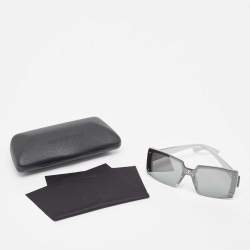 Balenciaga Silver/Black Mirrored  BB0081S Squared Sunglasses