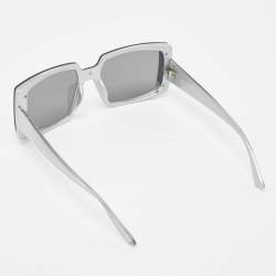 Balenciaga Silver/Black Mirrored  BB0081S Squared Sunglasses