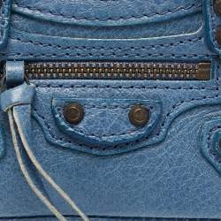 Balenciaga Blue Leather City Bag Charm