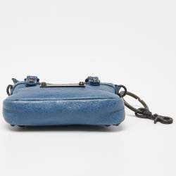 Balenciaga Blue Leather City Bag Charm