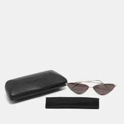 Pre Owned Balenciaga Silver BB0015s Cat Eye Sunglasses
