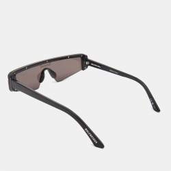 Balenciaga Black/White BB0003S Ski Reflection Shield Sunglasses