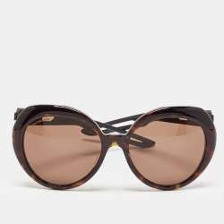 Balenciaga Black/Brown BB0024S Oversized Sunglasses
