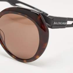Balenciaga Black/Brown BB0024S Oversized Sunglasses