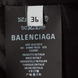 Pre Owned Balenciaga Black/White Houndstooth Hourglass Blazer S