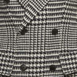 Pre Owned Balenciaga Black/White Houndstooth Hourglass Blazer S