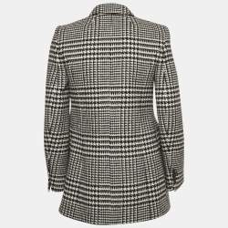 Pre Owned Balenciaga Black/White Houndstooth Hourglass Blazer S