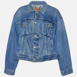 Pre Owned Balenciaga Blue Denim Jacket & Jeans Set M