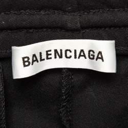 Pre Owned Balenciaga Black Contrast Trim Jersey Track Pants S