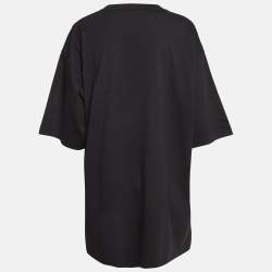 Pre Owned Balenciaga Black Cotton Jersey Oversized T-Shirt L
