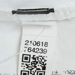 Pre Owned Balenciaga White Logo Print Cotton Jersey T-Shirt S