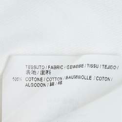 Pre Owned Balenciaga White Logo Print Cotton Jersey T-Shirt S