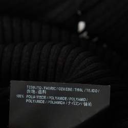 Pre Owned Balenciaga Black Logo Print Rib Knit Turtleneck Sweater M