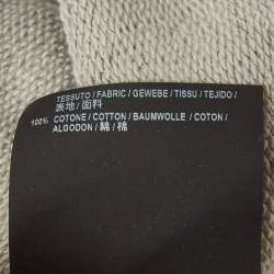Pre Owned Balenciaga Grey Logo Print Cotton Knit Sweatshirt M