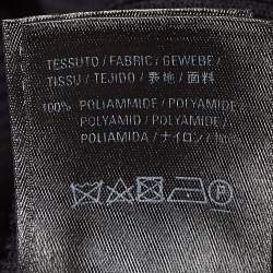 مملوكة مسبقًا Balenciaga Black Logo Print Rib Knit Bodycon Dress M