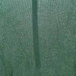 Balenciaga Green Metallic Rib Knit Turtle Neck Maxi Dress S