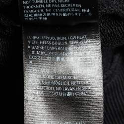 مملوكة مسبقًا Balenciaga Black Logo Print Cotton Knit Hoodie XS