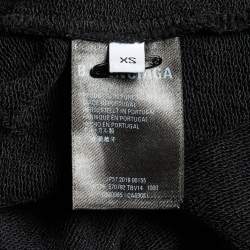 مملوكة مسبقًا Balenciaga Black Logo Print Cotton Knit Hoodie XS