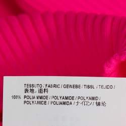 Pre Owned Balenciaga Neon Pink Rib Knit Turtleneck Sweater M