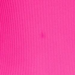 Pre Owned Balenciaga Neon Pink Rib Knit Turtleneck Sweater M