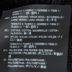 Pre Owned Balenciaga Black Rib Knit Wool Turtle Neck Midi Dress S