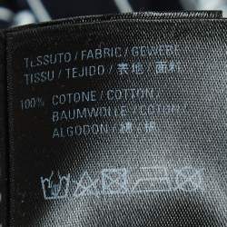 Pre Owned Balenciaga Black Logo Print Cotton Knit Oversized Crew Neck T-Shirt M