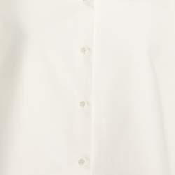 Pre Owned Balenciaga White Jersey Sleeveless Cropped Shirt M