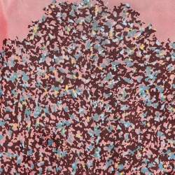Pre Owned Balenciaga Paris Pink Printed Silk Sleeveless Mini Dress S