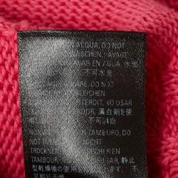 Pre Owned Balenciaga Pink Logo Embossed Knit Oversized Sweater S
