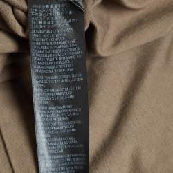 Pre Owned Balenciaga Dark Beige Cotton Knit T-Shirt L