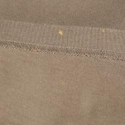 Pre Owned Balenciaga Dark Beige Cotton Knit T-Shirt L