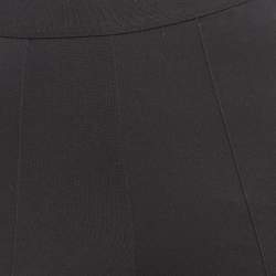 Pre Owned Balenciaga Black Knit Logo Detail Waist Leggings S