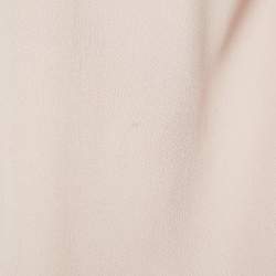 Pre Owned Balenciaga Blush Pink Crepe Ruched Neck Top S