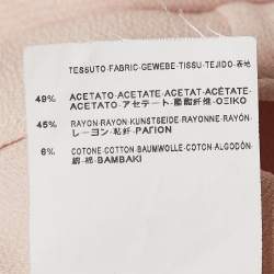 Pre Owned Balenciaga Blush Pink Crepe Ruched Neck Top S