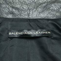Balenciaga Green Leather Biker Jacket M