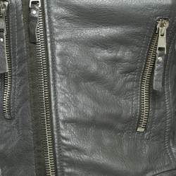 Balenciaga Green Leather Biker Jacket M