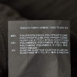 Pre Owned Balenciaga Black/Blue Textured Knit Mini Dress S