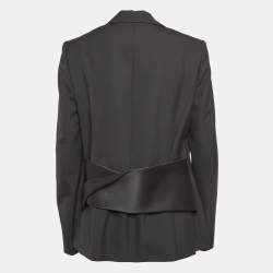 Balenciaga Black Wool Blend Single Breasted Blazer M
