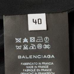 Balenciaga Black Wool Blend Single Breasted Blazer M