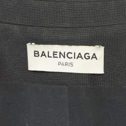 Balenciaga Black Wool Blend Single Breasted Blazer M