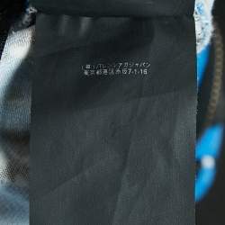 Pre Owned Balenciaga Blue Printed Denim Skinny Jeans S Waist 30"