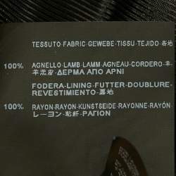 Pre Owned Balenciaga Purple Leather Biker Jacket M