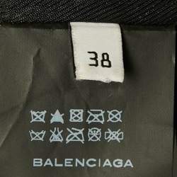 Pre Owned Balenciaga Purple Leather Biker Jacket M