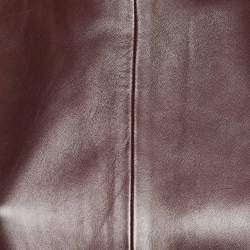 Pre Owned Balenciaga Burgundy Leather Mini Dress M